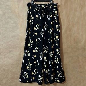 Reformation Starry Pant in Piazza Wide Leg Flare High Rise Pants Floral Size 12